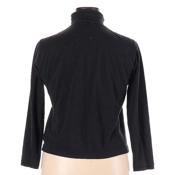 Columbia Women's XL Black Fleece Quarter Zip Fleece Pullover Sweater - Picture 2 of 3